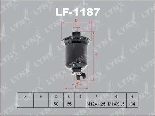 LYNXauto LF-1187 - Filtru combustibil aaoparts.ro