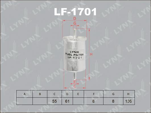 LYNXauto LF-1701 - Filtru combustibil aaoparts.ro