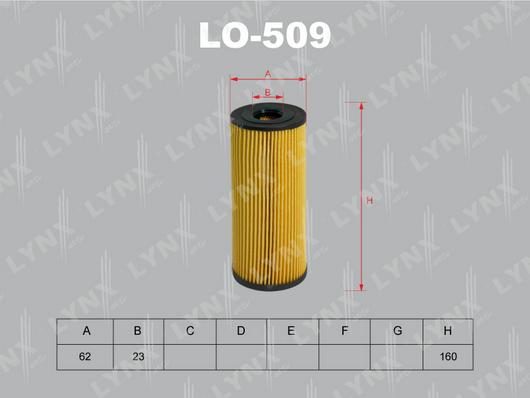 LYNXauto LO-509 - Filtru ulei aaoparts.ro