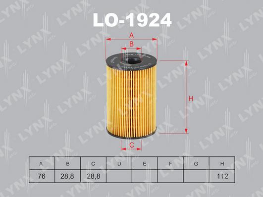 LYNXauto LO-1924 - Filtru ulei aaoparts.ro