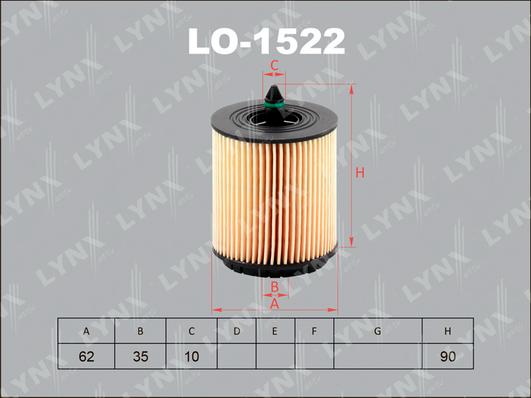 LYNXauto LO-1522 - Filtru ulei aaoparts.ro