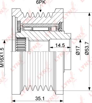 LYNXauto PA-1145 - Fulie, alternator aaoparts.ro