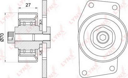 LYNXauto PB-5096 - Rola ghidare / conducere, curea transmisie aaoparts.ro