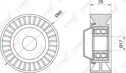 LYNXauto PB-5007 - Rola ghidare / conducere, curea transmisie aaoparts.ro