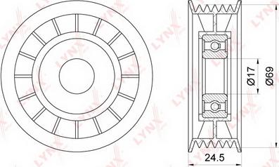 LYNXauto PB-5162 - Rola ghidare / conducere, curea transmisie aaoparts.ro