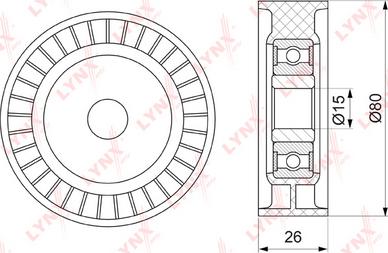LYNXauto PB-5340 - Rola ghidare / conducere, curea transmisie aaoparts.ro