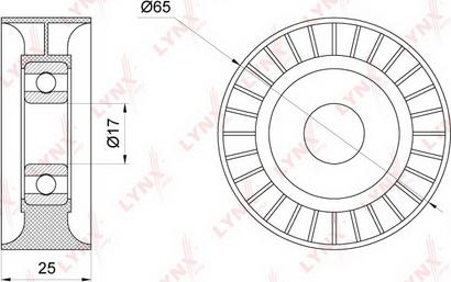 LYNXauto PB-5237 - Rola ghidare / conducere, curea transmisie aaoparts.ro