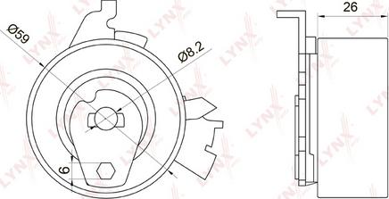 LYNXauto PB-1051 - Rola intinzator,curea distributie aaoparts.ro