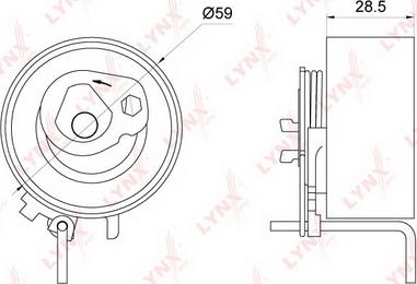 LYNXauto PB-1167 - Rola intinzator,curea distributie aaoparts.ro