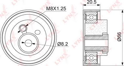 LYNXauto PB-1323 - Rola intinzator,curea distributie aaoparts.ro