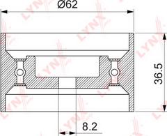 LYNXauto PB-1322 - Rola intinzator,curea distributie aaoparts.ro