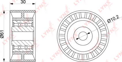 LYNXauto PB-3149 - Rola ghidare / conducere, curea distributie aaoparts.ro