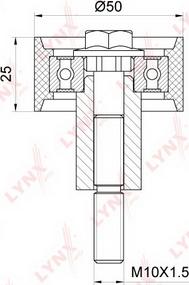 LYNXauto PB-3152 - Rola ghidare / conducere, curea distributie aaoparts.ro