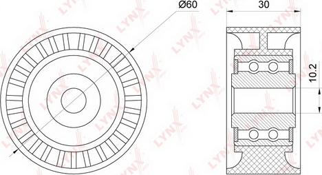 LYNXauto PB-3108 - Rola ghidare / conducere, curea distributie aaoparts.ro