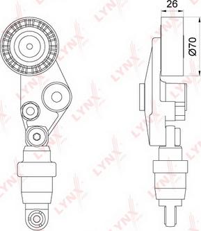LYNXauto PT-3199 - Intinzator curea, curea distributie aaoparts.ro