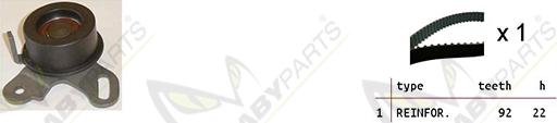 Mabyparts OBK010491 - Set curea de distributie aaoparts.ro