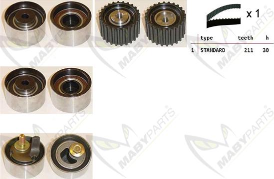 Mabyparts OBK010403 - Set curea de distributie aaoparts.ro