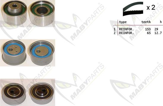 Mabyparts OBK010476 - Set curea de distributie aaoparts.ro