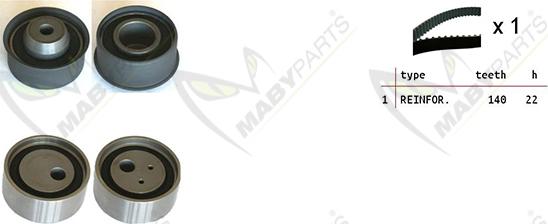 Mabyparts OBK010525 - Set curea de distributie aaoparts.ro