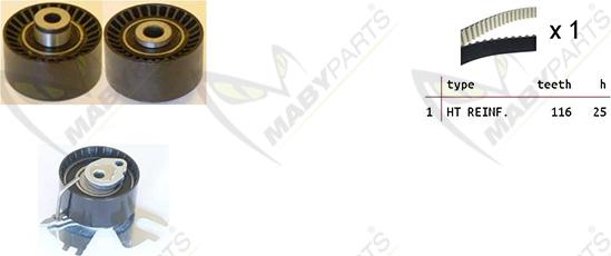 Mabyparts OBK010093 - Set curea de distributie aaoparts.ro