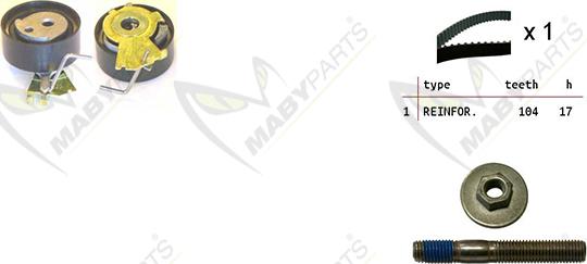 Mabyparts OBK010052 - Set curea de distributie aaoparts.ro