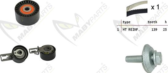 Mabyparts OBK010106 - Set curea de distributie aaoparts.ro