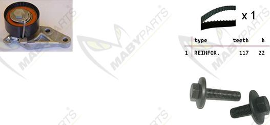 Mabyparts OBK010100 - Set curea de distributie aaoparts.ro