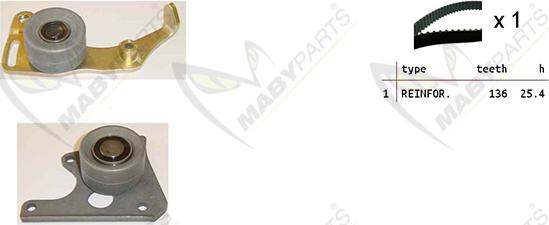 Mabyparts OBK010114 - Set curea de distributie aaoparts.ro