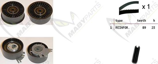 Mabyparts OBK010120 - Set curea de distributie aaoparts.ro