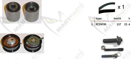 Mabyparts OBK010123 - Set curea de distributie aaoparts.ro