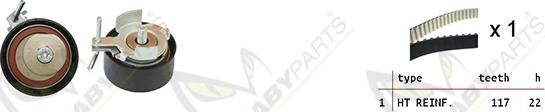 Mabyparts OBK010350 - Set curea de distributie aaoparts.ro