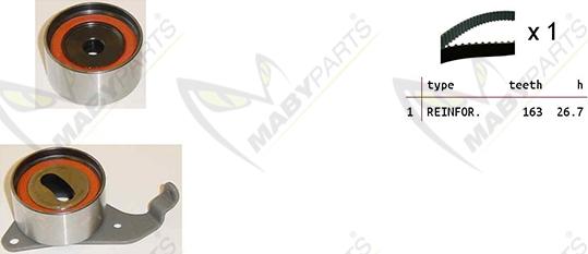 Mabyparts OBK010263 - Set curea de distributie aaoparts.ro