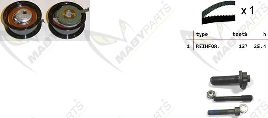 Mabyparts OBK010207 - Set curea de distributie aaoparts.ro