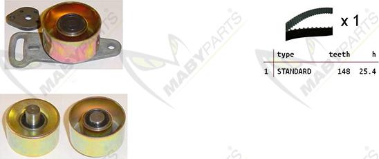 Mabyparts OBK010274 - Set curea de distributie aaoparts.ro