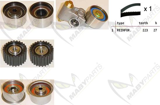 Mabyparts OBK010272 - Set curea de distributie aaoparts.ro