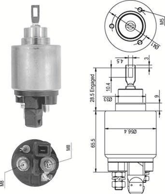 Magneti Marelli 940113050343 - Solenoid, electromotor aaoparts.ro