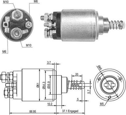 Magneti Marelli 940113050389 - Solenoid, electromotor aaoparts.ro