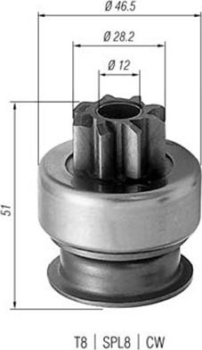 Magneti Marelli 940113020176 - Pinion electromotor aaoparts.ro