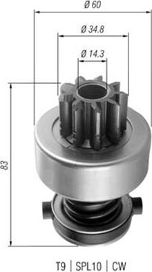 Magneti Marelli 940113020358 - Pinion electromotor aaoparts.ro