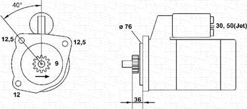 Magneti Marelli 943241136010 - Starter aaoparts.ro