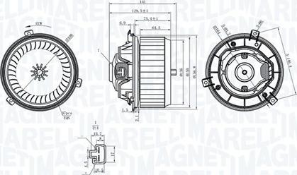 Magneti Marelli 069412363010 - Ventilator, habitaclu aaoparts.ro