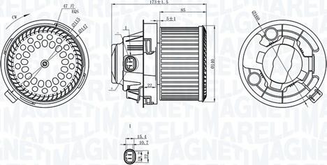 Magneti Marelli 069412258010 - Ventilator, habitaclu aaoparts.ro