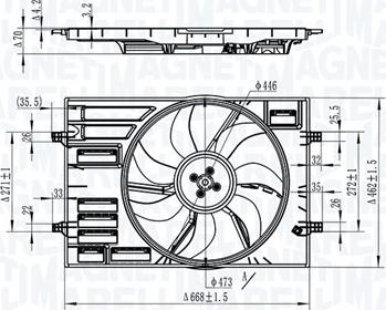 Magneti Marelli 069422828010 - Ventilator, radiator aaoparts.ro