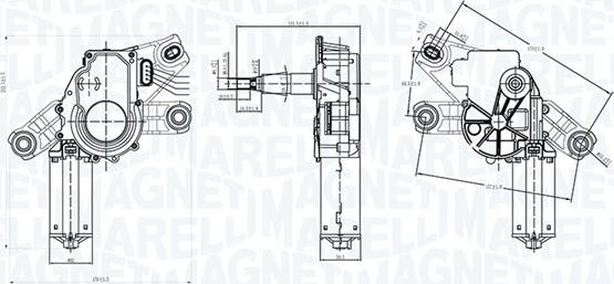Magneti Marelli 064072400010 - Motor stergator aaoparts.ro