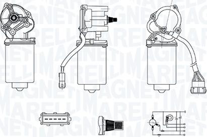 Magneti Marelli 064378600010 - Motor stergator aaoparts.ro
