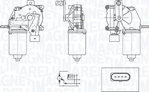 Magneti Marelli 064372400010 - Motor stergator aaoparts.ro