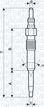 Magneti Marelli 062900038304 - Bujie incandescenta aaoparts.ro