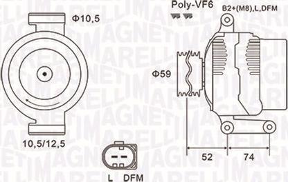 Magneti Marelli 063731928010 - Generator / Alternator aaoparts.ro