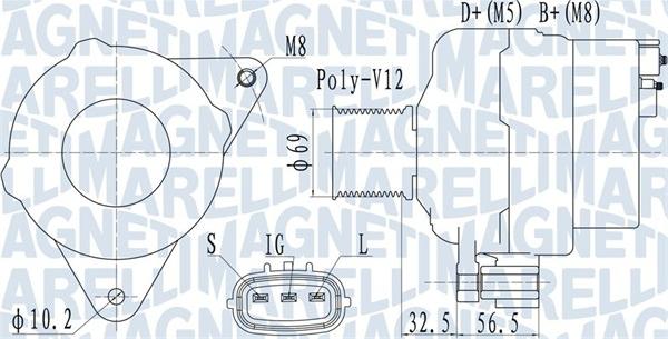 Magneti Marelli 063731633010 - Generator / Alternator aaoparts.ro