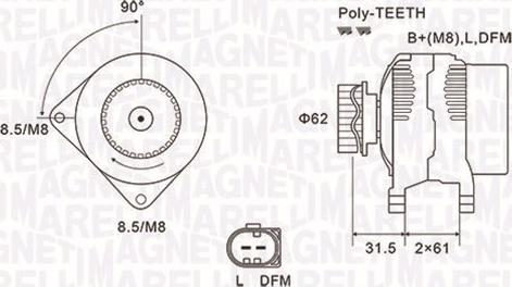 Magneti Marelli 063731820010 - Generator / Alternator aaoparts.ro